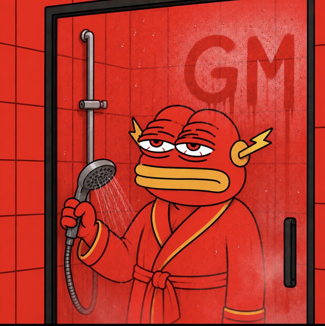 Zappy in the shower